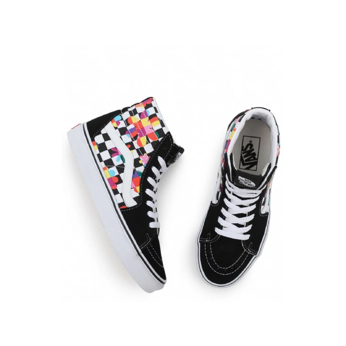 Dámska vychádzková obuv VANS UA SK8-HI (Floral Checkerboard) black true white · záber 4