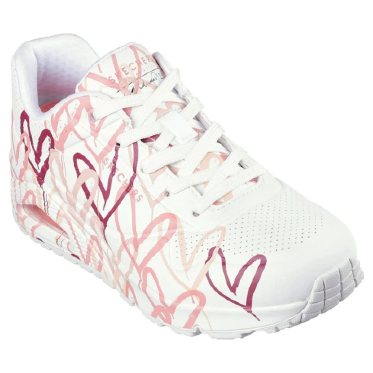 Dámska rekreačná obuv SKECHERS Uno Spread The Love W white multi pink · záber 1