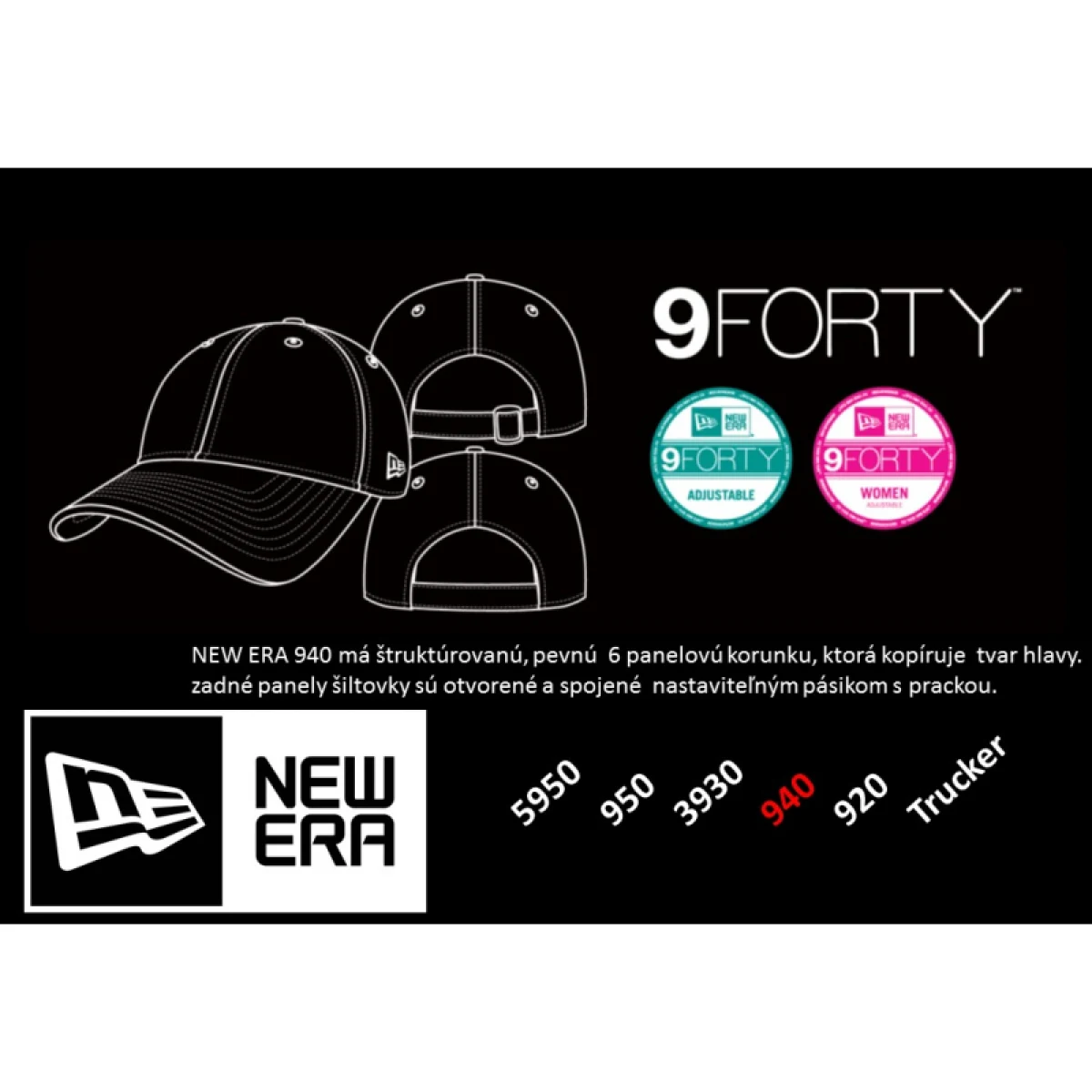 Šiltovka NEW ERA 940 MLB League essential NEYYAN-MNCBLK · záber 4