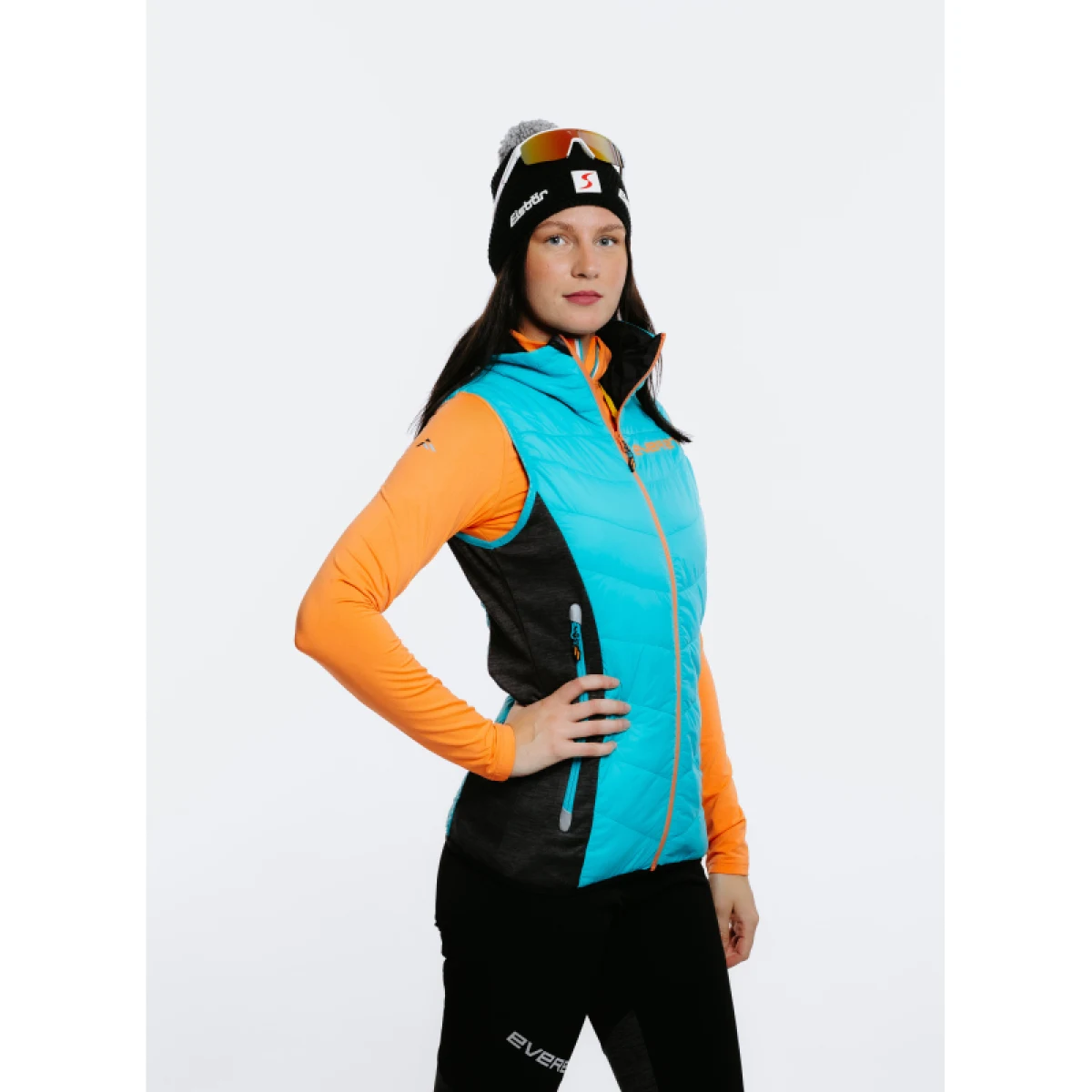 Dámska vesta na skialp EVERETT SkiToura PRIMALOFT vest W blue · záber 3