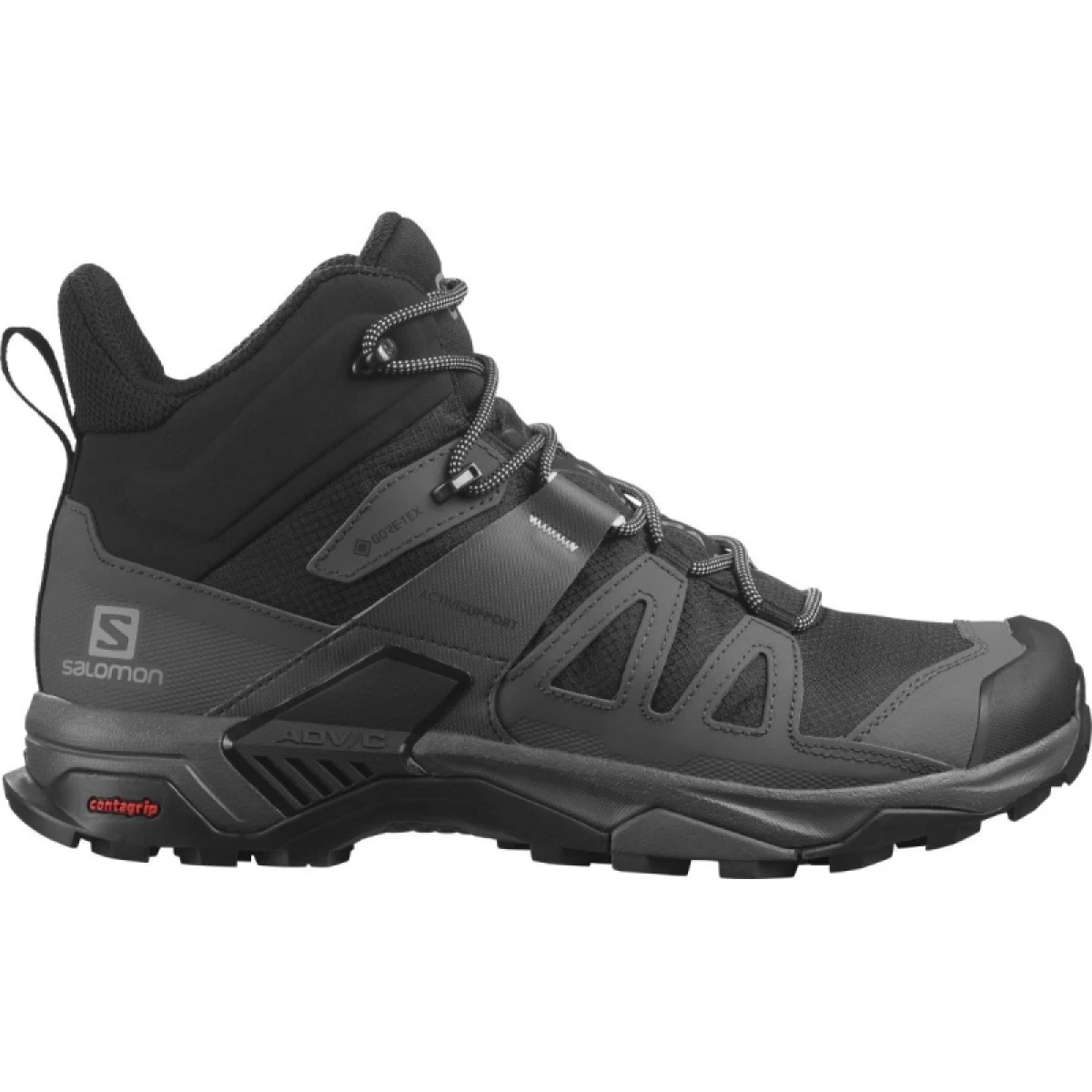 Pánska členková turistická obuv SALOMON X Ultra 4 M Mid GTX black magnet pearl blue · záber 2