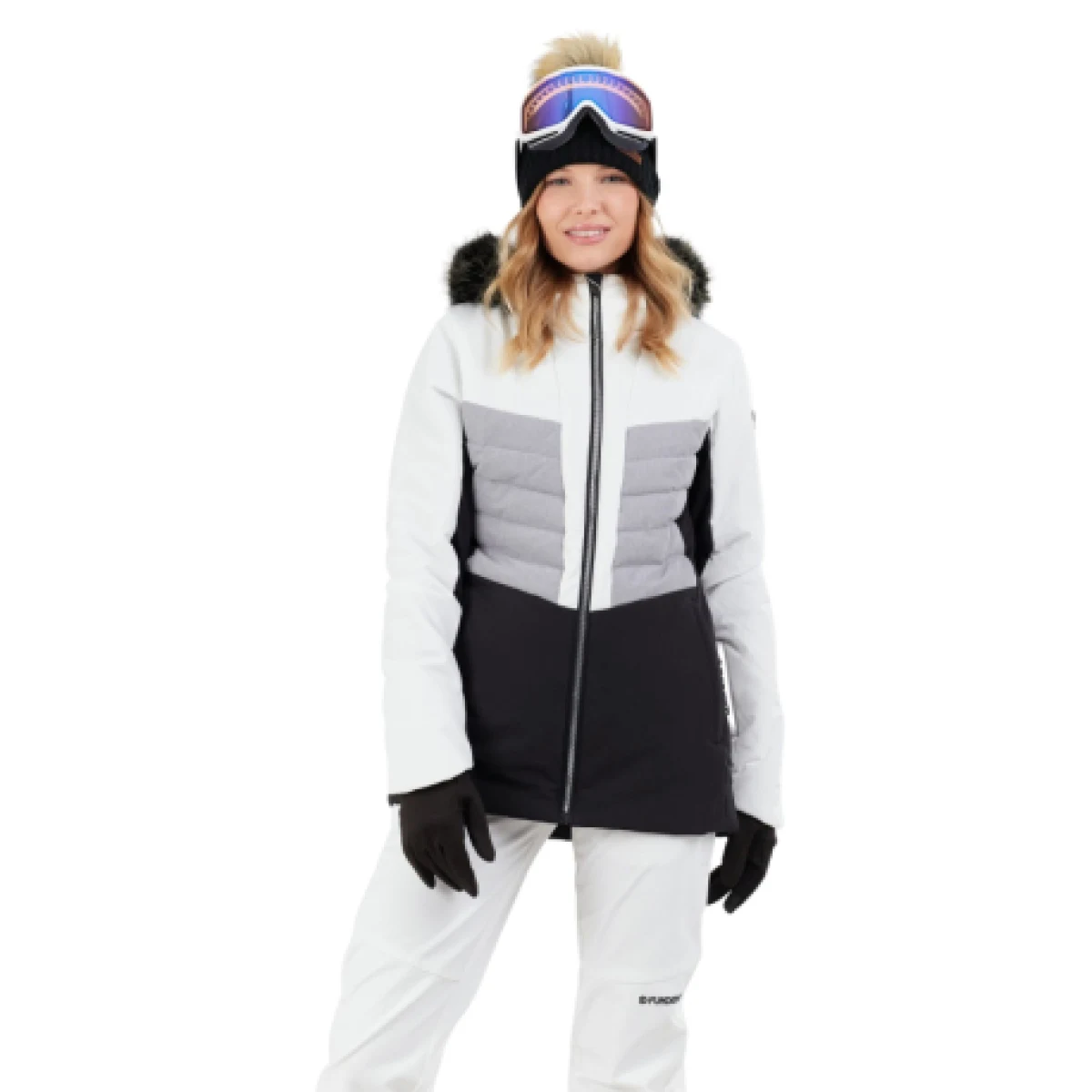 Dámska lyžiarska bunda FUNDANGO Salina Padded Jacket-100-white · záber 1