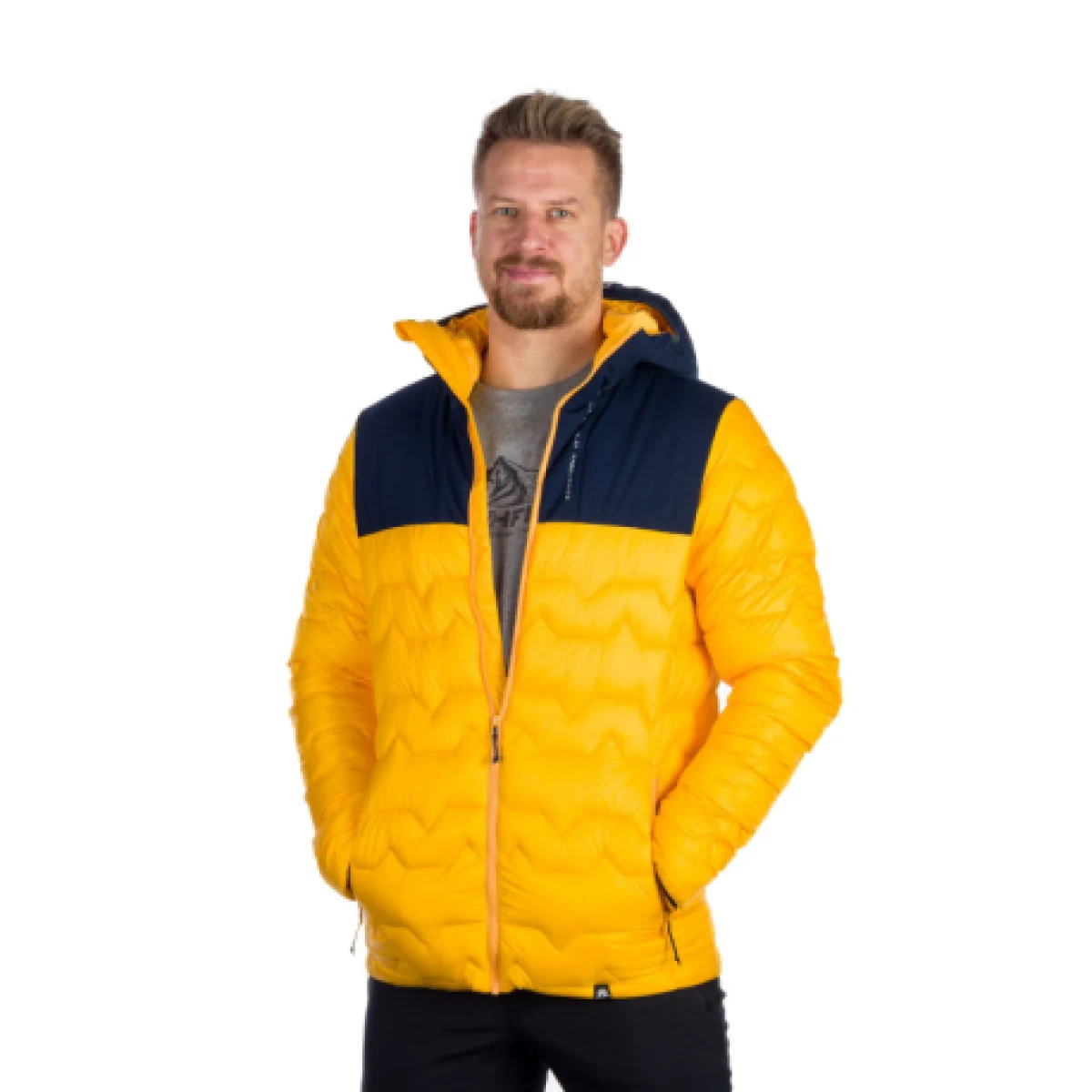 Pánska turistická bunda NORTHFINDER WOODROW-225-yellowblue · záber 1