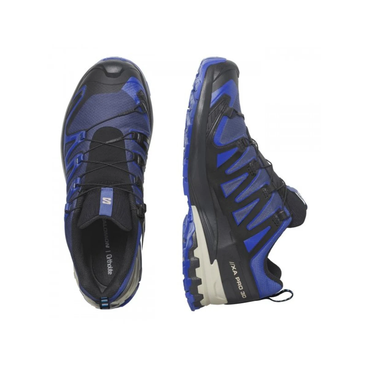 Pánska bežecká trailová obuv SALOMON XA Pro 3D V9 GTX blue print surf the web lapis blue · záber 3