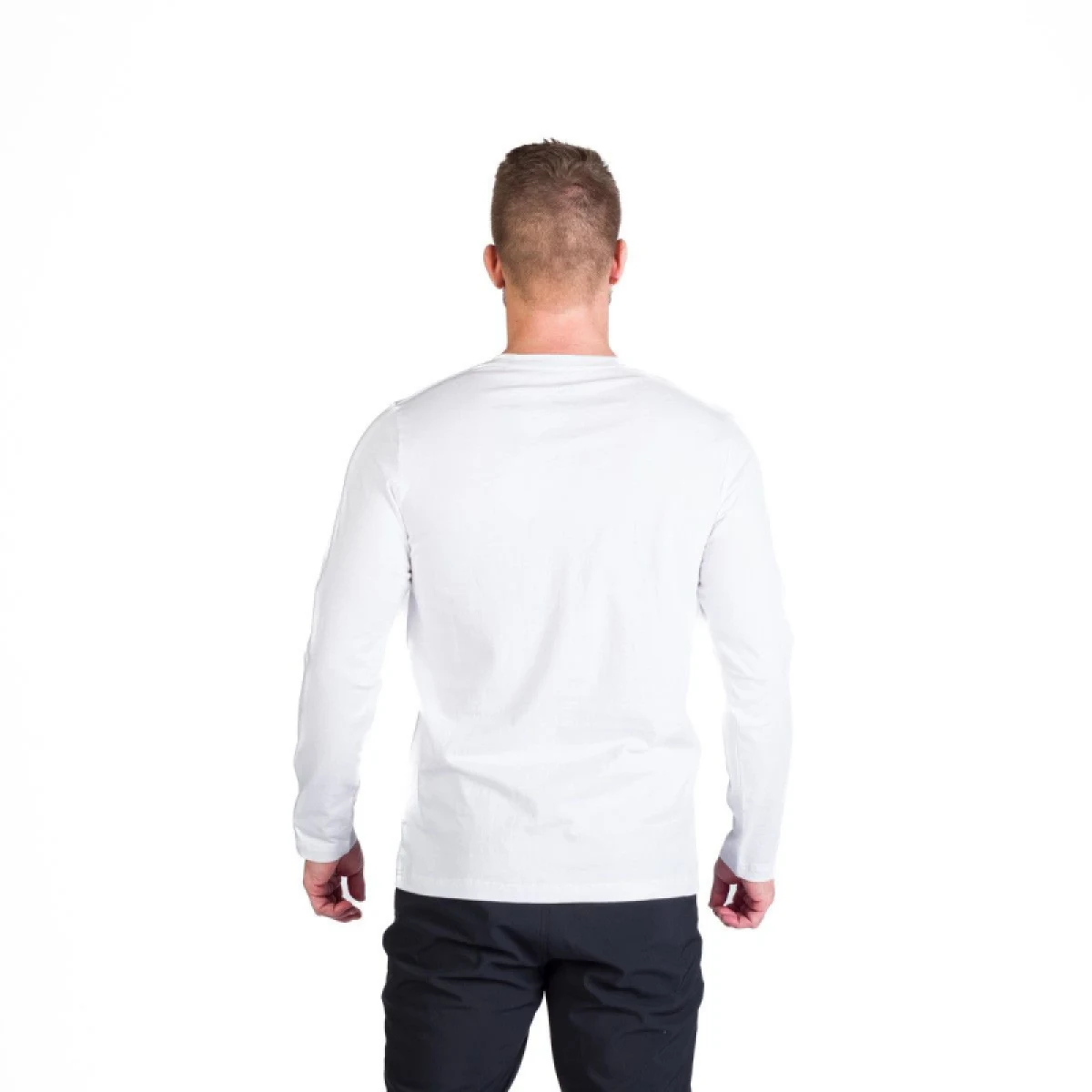 Pánske turistické tričko s dlhým rukávom NORTHFINDER CLAIR-377white · záber 4