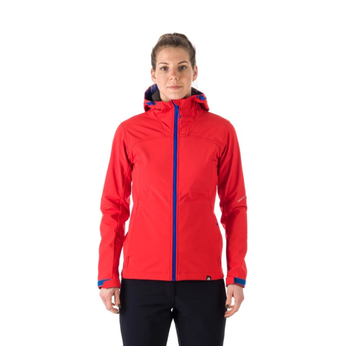 Dámska turistická softshellová bunda NORTHFINDER ASHLEE-360-red · záber 2