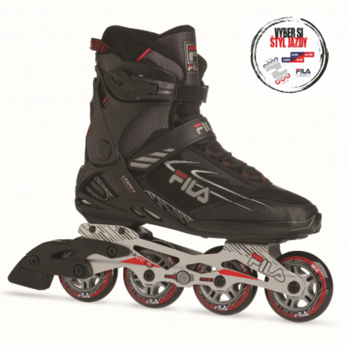 Kolieskové korčule FILA SKATES LEGACY PRO 80 BLACK RED · záber 1