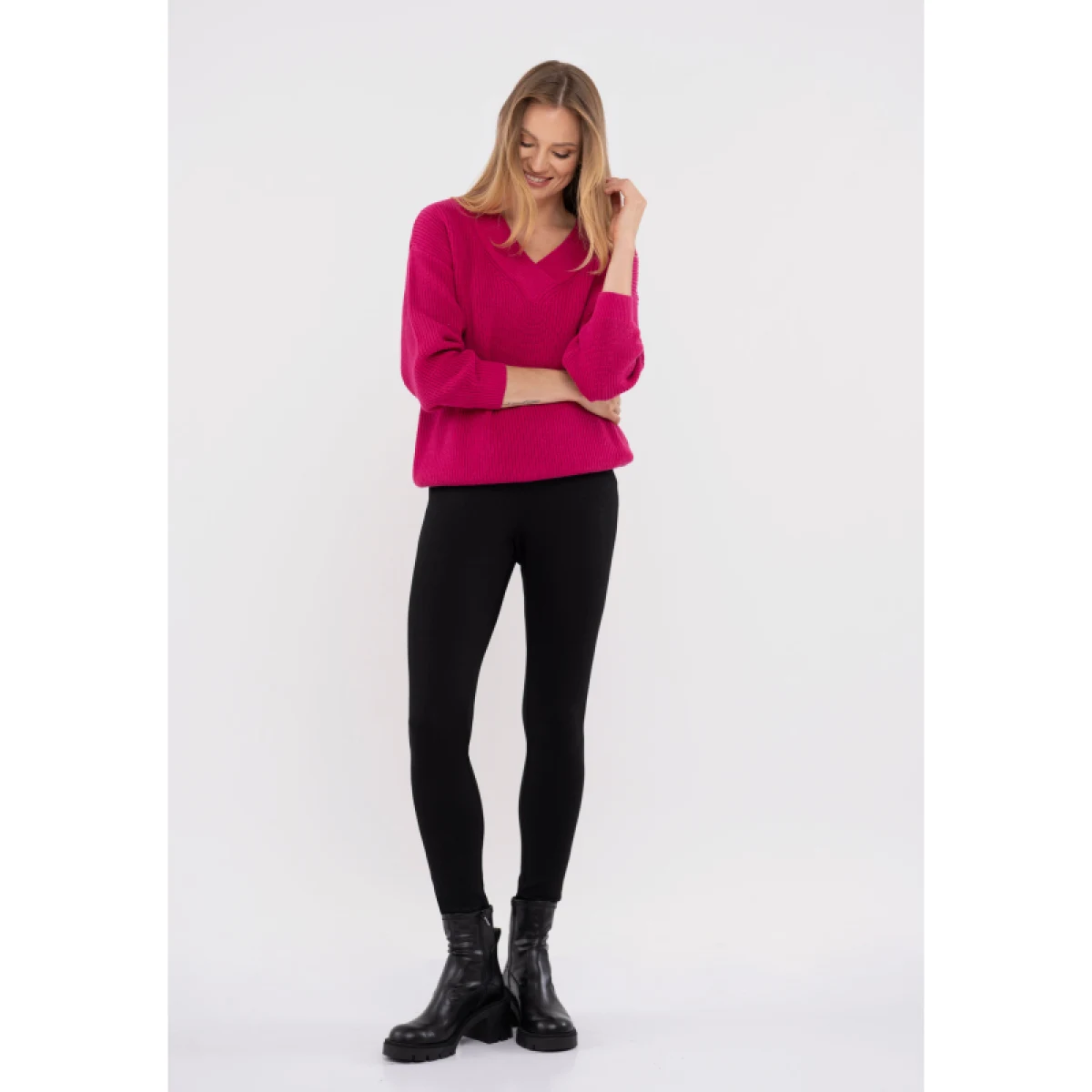 Dámsky sveter VOLCANO S-VIDA-401-PINK · záber 4
