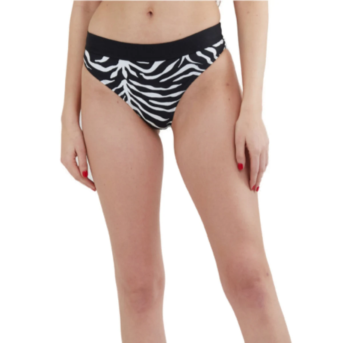 Dámske plavky spodný diel FUNDANGO Sahara Mid Waist Full Bottoms-903-black injun · záber 1