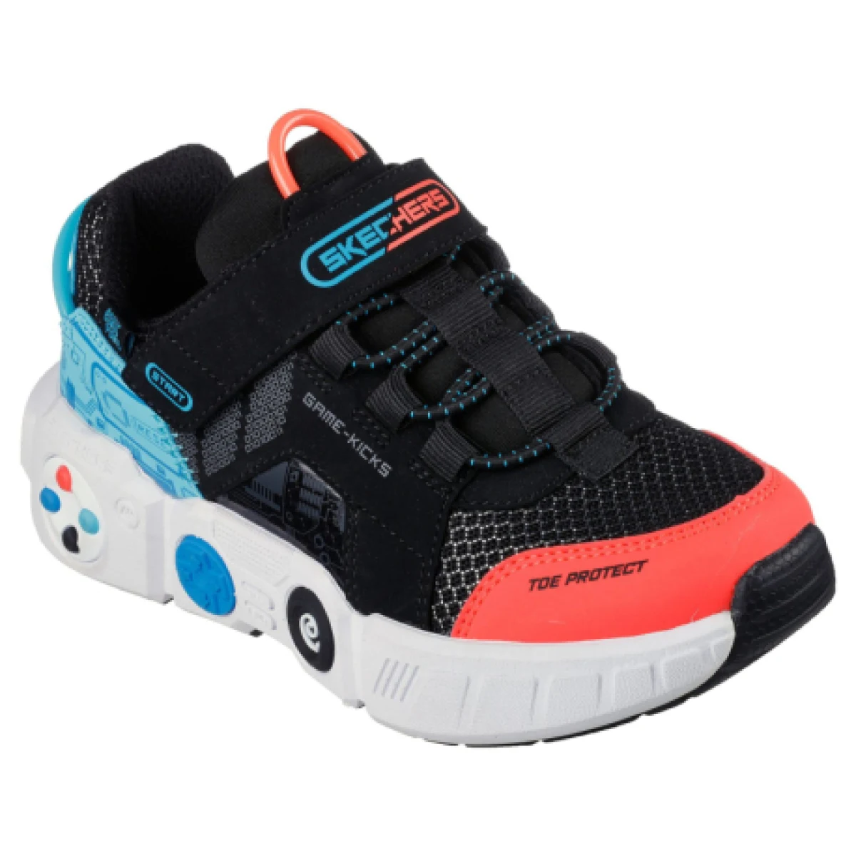 Chlapčenská rekreačná obuv SKECHERS Game Kicks Gametronix K black multi · záber 1