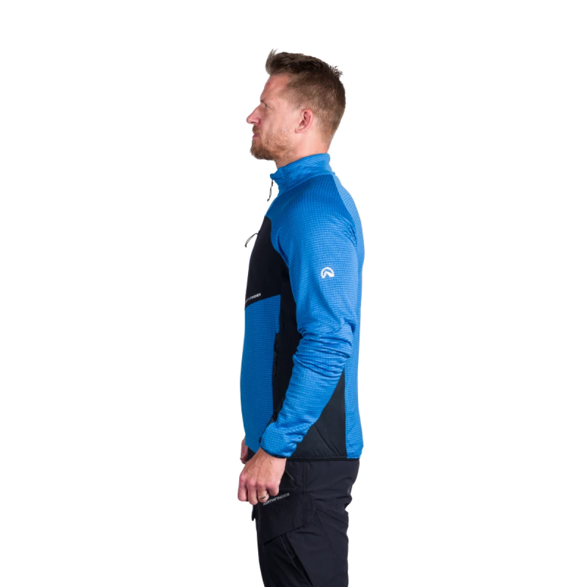 Pánska turistická mikina so zipsom NORTHFINDER PRIMO-282blueblack · záber 2