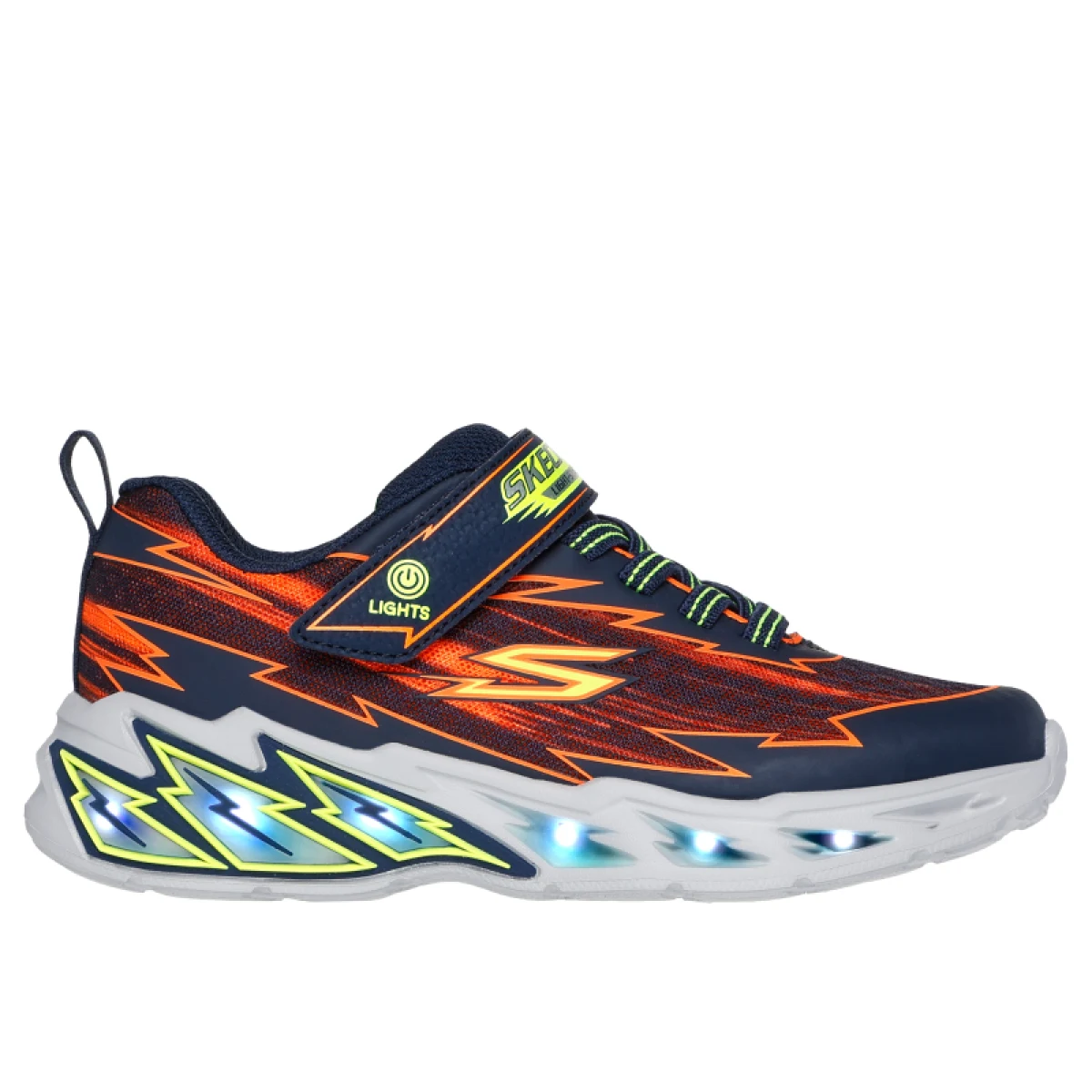 Chlapčenská rekreačná obuv SKECHERS S Lights Light Storm 2.0 K navy orange · záber 2