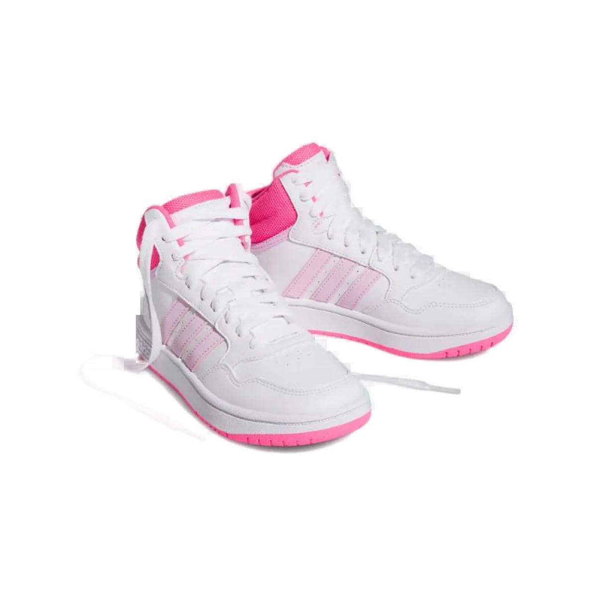 Dievčenská rekreačná obuv ADIDAS Hoops 3.0 Mid K cloud white orchid fusion lucid pink · záber 3