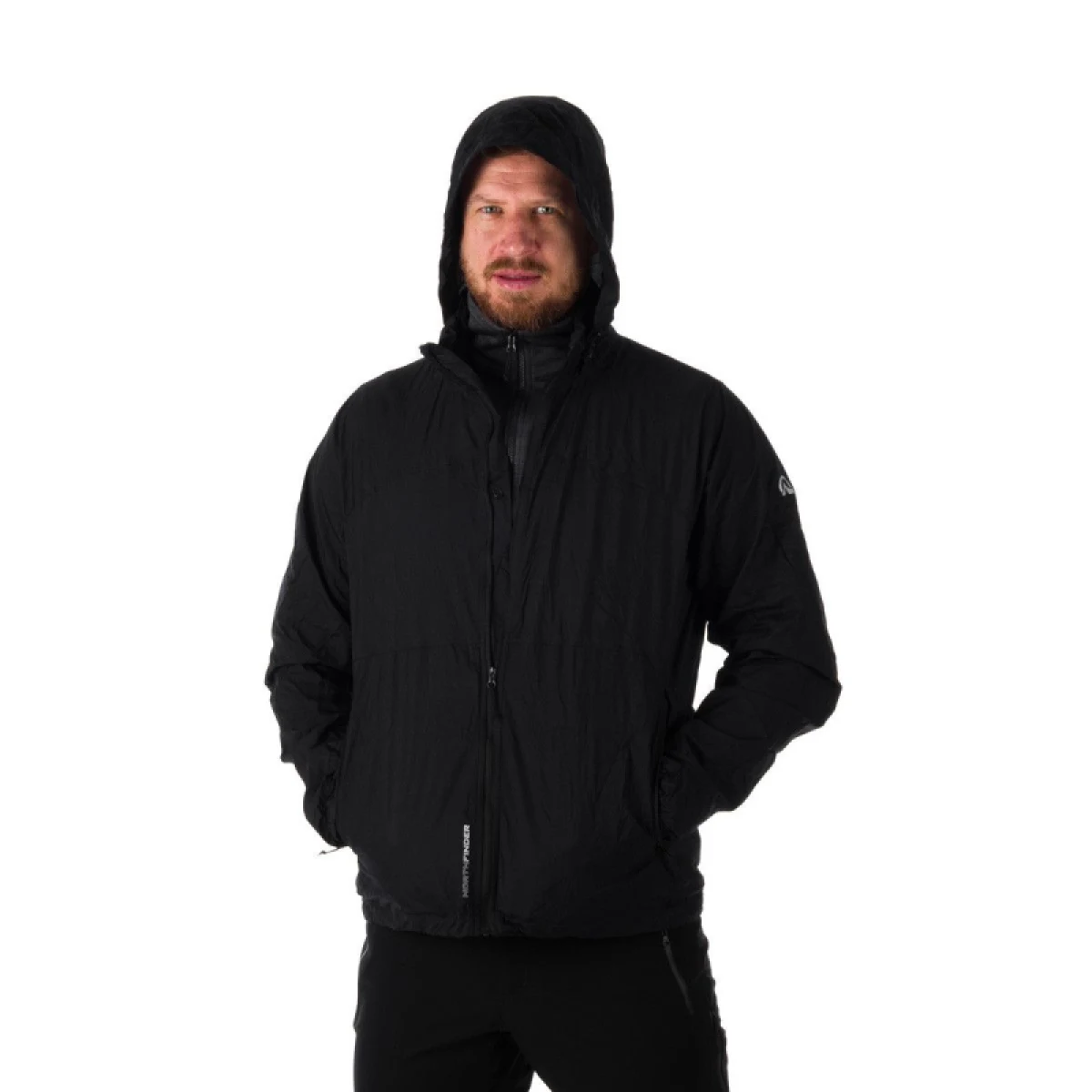 Pánska tréningová bunda s kapucňou NORTHFINDER NORTHKIT-BU-32682OR-black · záber 5