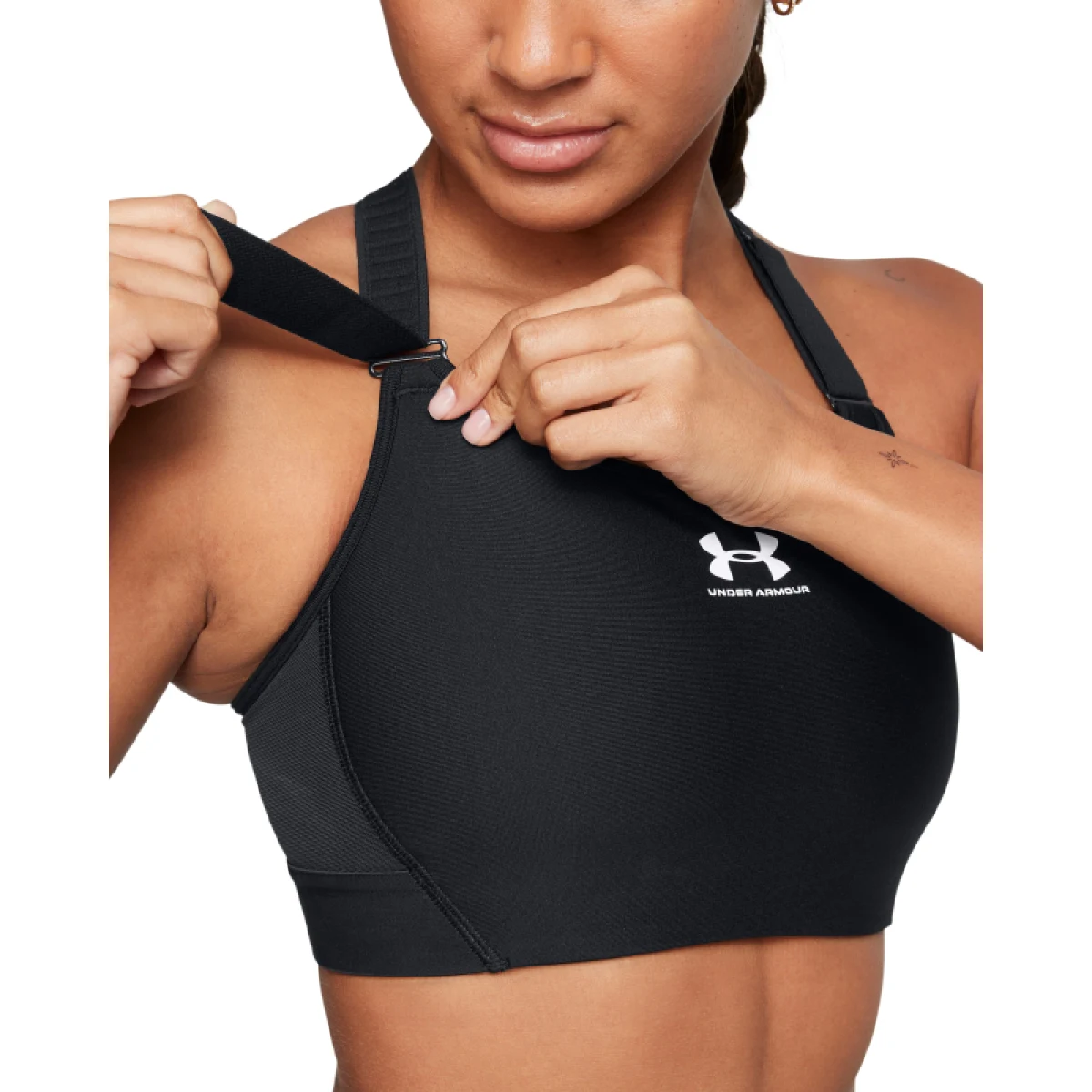 Dámska tréningová športová podprsenka UNDER ARMOUR UA HeatGear High-BLK · záber 4