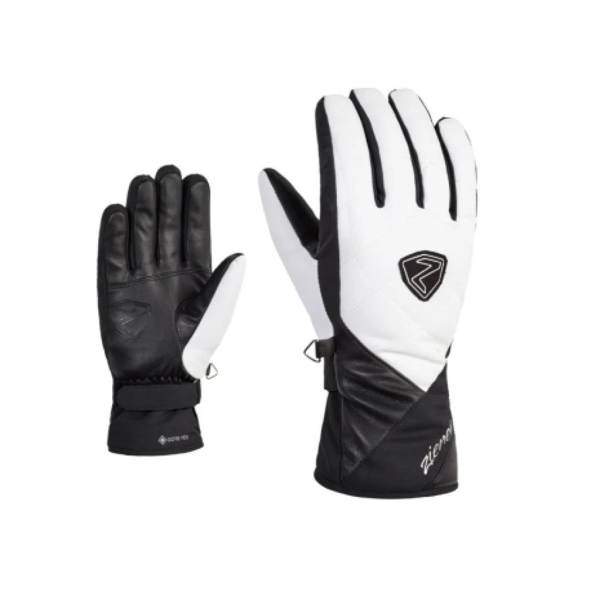 Dámske lyžiarske rukavice ZIENER KAMEA GTX-801198-112-white back · záber 1