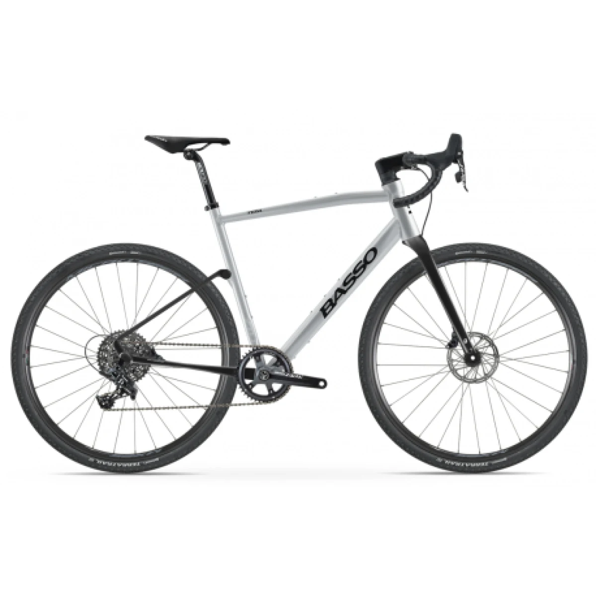 Gravel bicykel BASSO Tera, silver, Sram Apex, Microtech MX25 · záber 1
