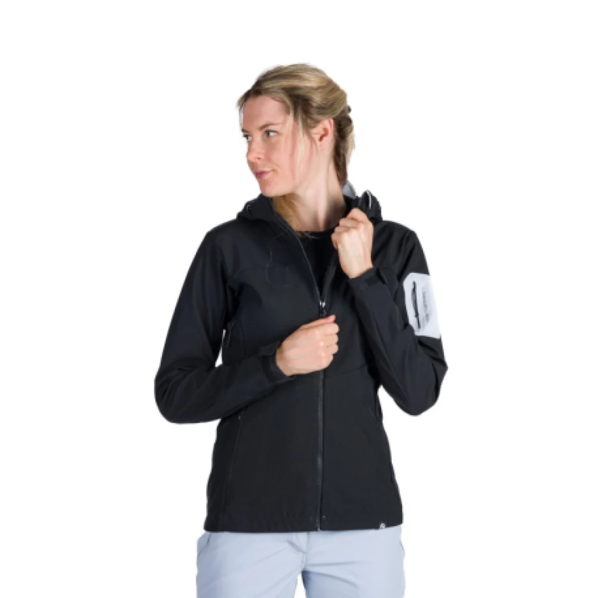 Dámska turistická softshellová bunda NORTHFINDER ANGIE-269black · záber 1