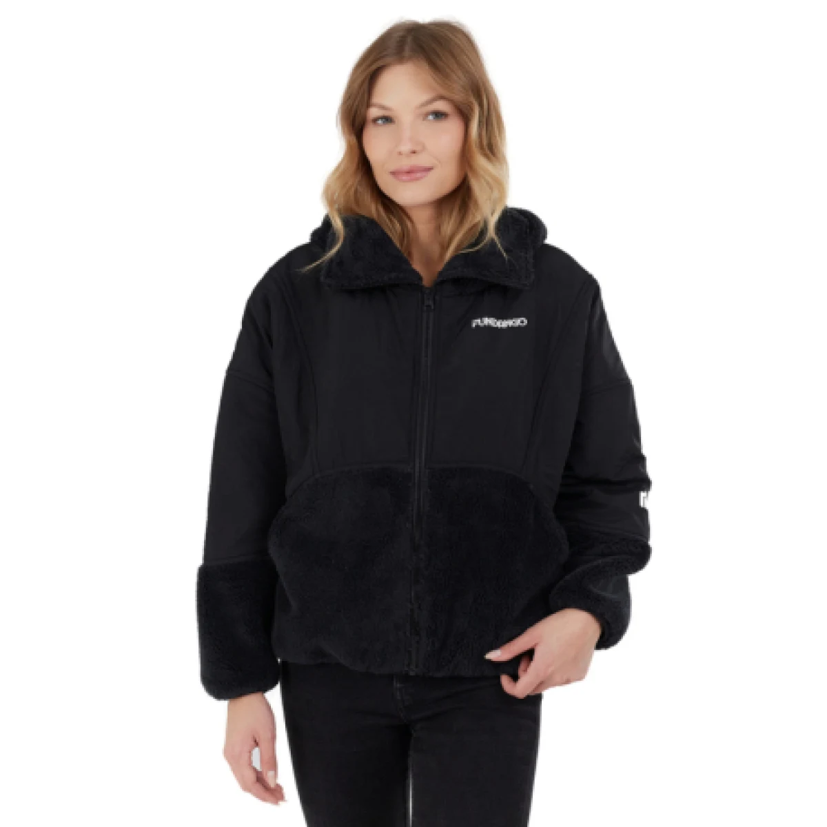 Dámska mikina so zipsom FUNDANGO Sansa Hybrid Jacket-780-antracit · záber 1
