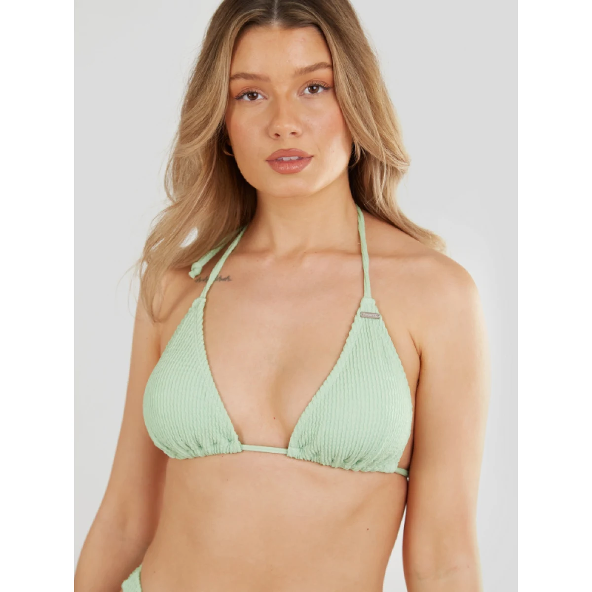 Dámske plavky vrchný diel FUNDANGO Innisfil Triangle Jacquard Top-521-pool green · záber 3