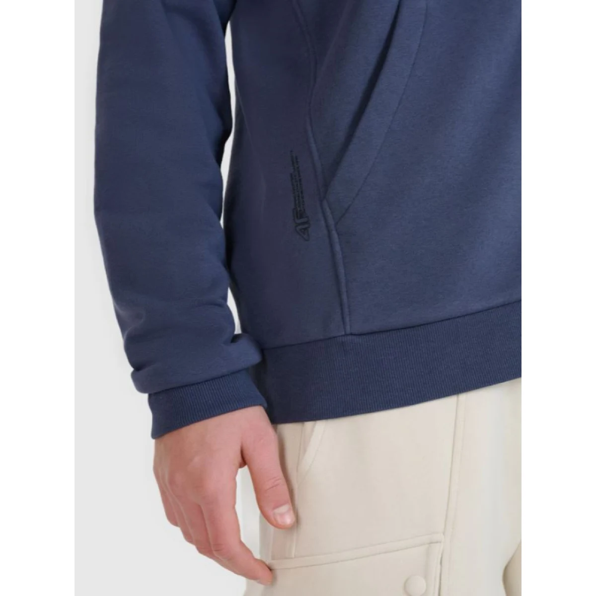 Pánska mikina so zipsom 4F SWEATSHIRT-WSS25TSWSM1584-22S-ANTHRACITE · záber 3
