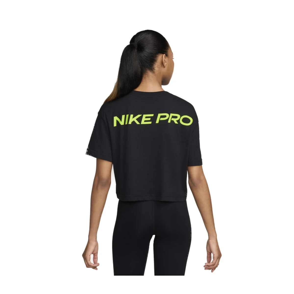 Dámske tréningové tričko s krátkym rukávom NIKE PRO W NK DF SS CRP TEE-010 BLACK · záber 4