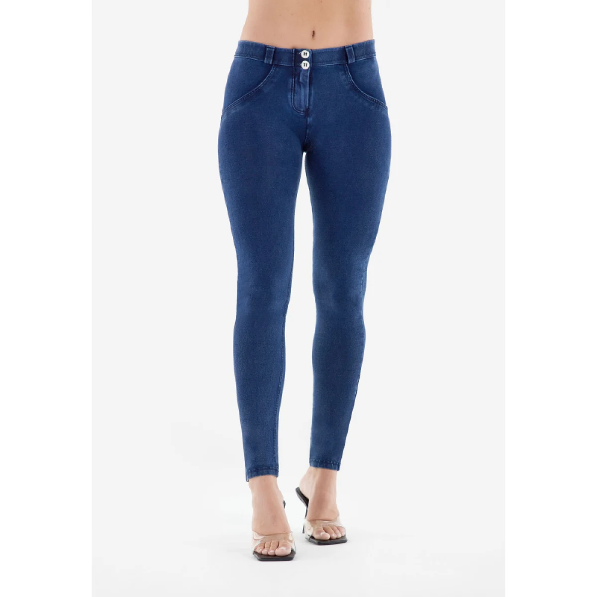 Dámske jeggings nohavice FREDDY WR.UP® skinny push up organic cotton jeggings-Blue · záber 2