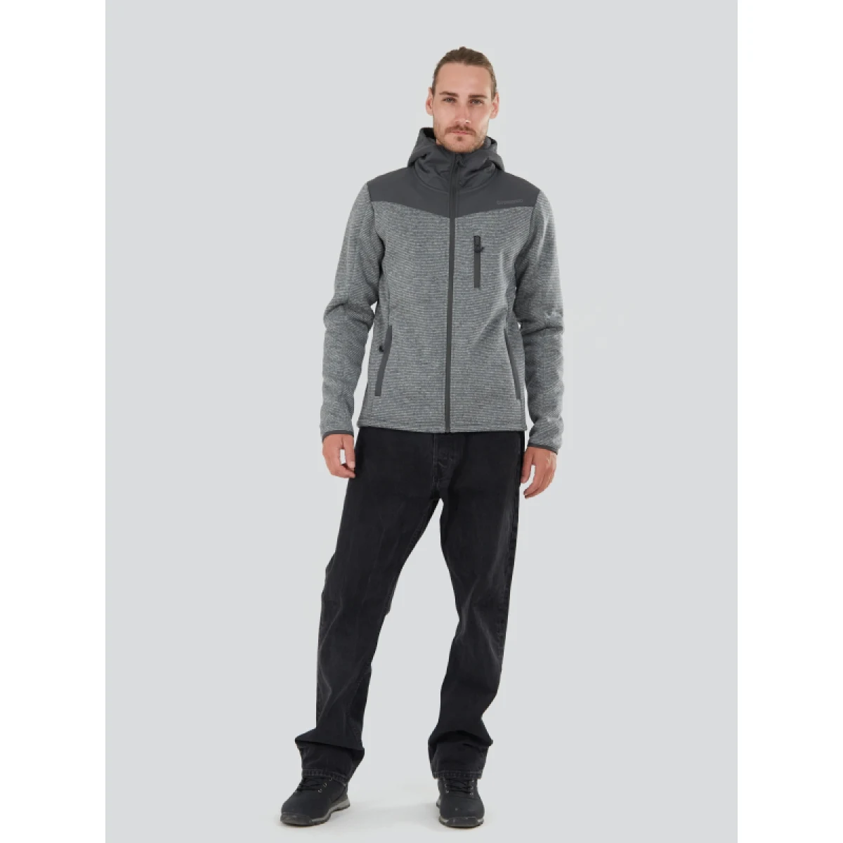 Pánska mikina so zipsom FUNDANGO Ashford Insulated Fleece Jacket-745-grey heather · záber 3