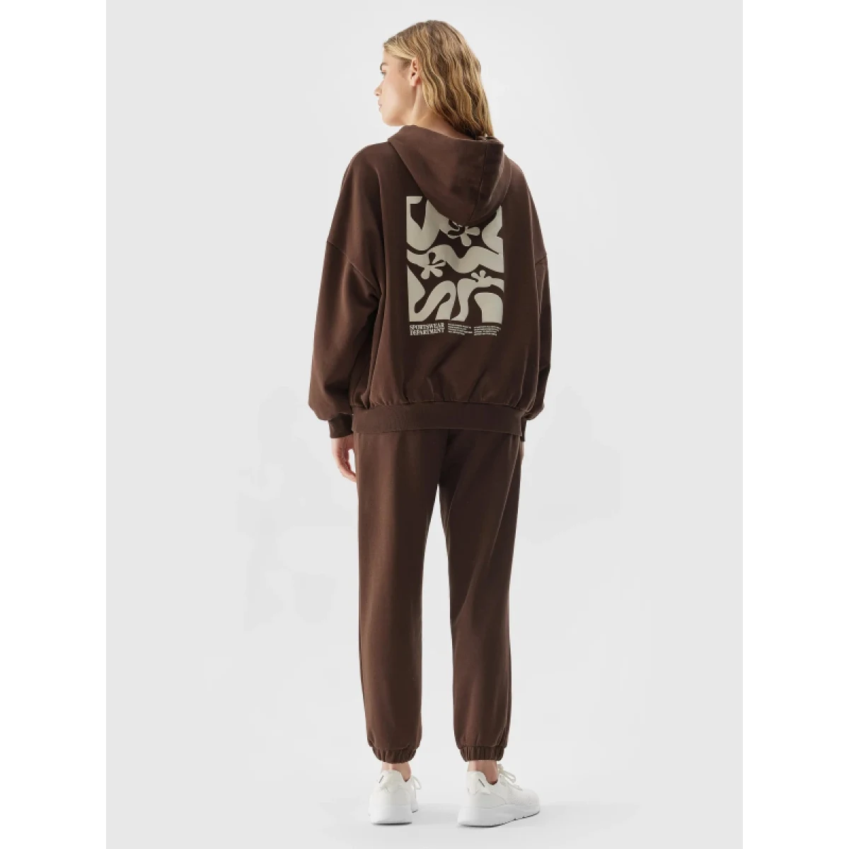 Dámske tepláky 4F TROUSERS-AW23TTROF455-81S-BROWN · záber 5