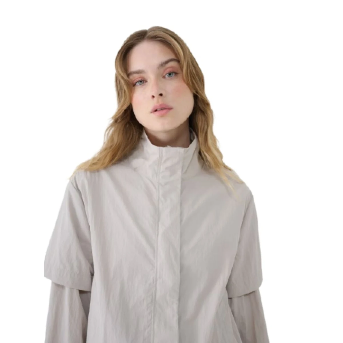 Dámska bunda 4F JACKET-WSS25TJACF190-83S-BEIGE · záber 1