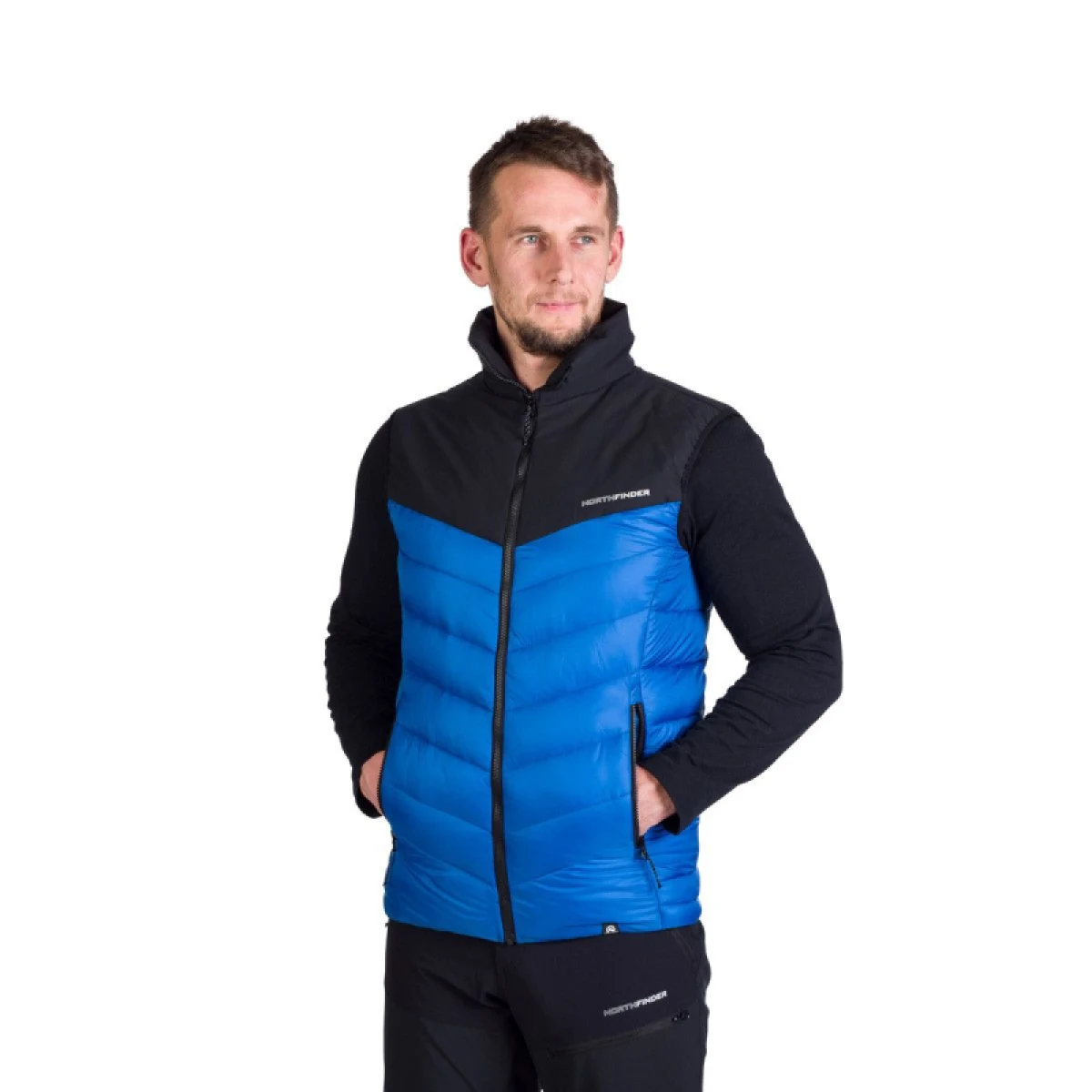 Pánska turistická vesta NORTHFINDER FILIPPO-282blueblack · záber 3