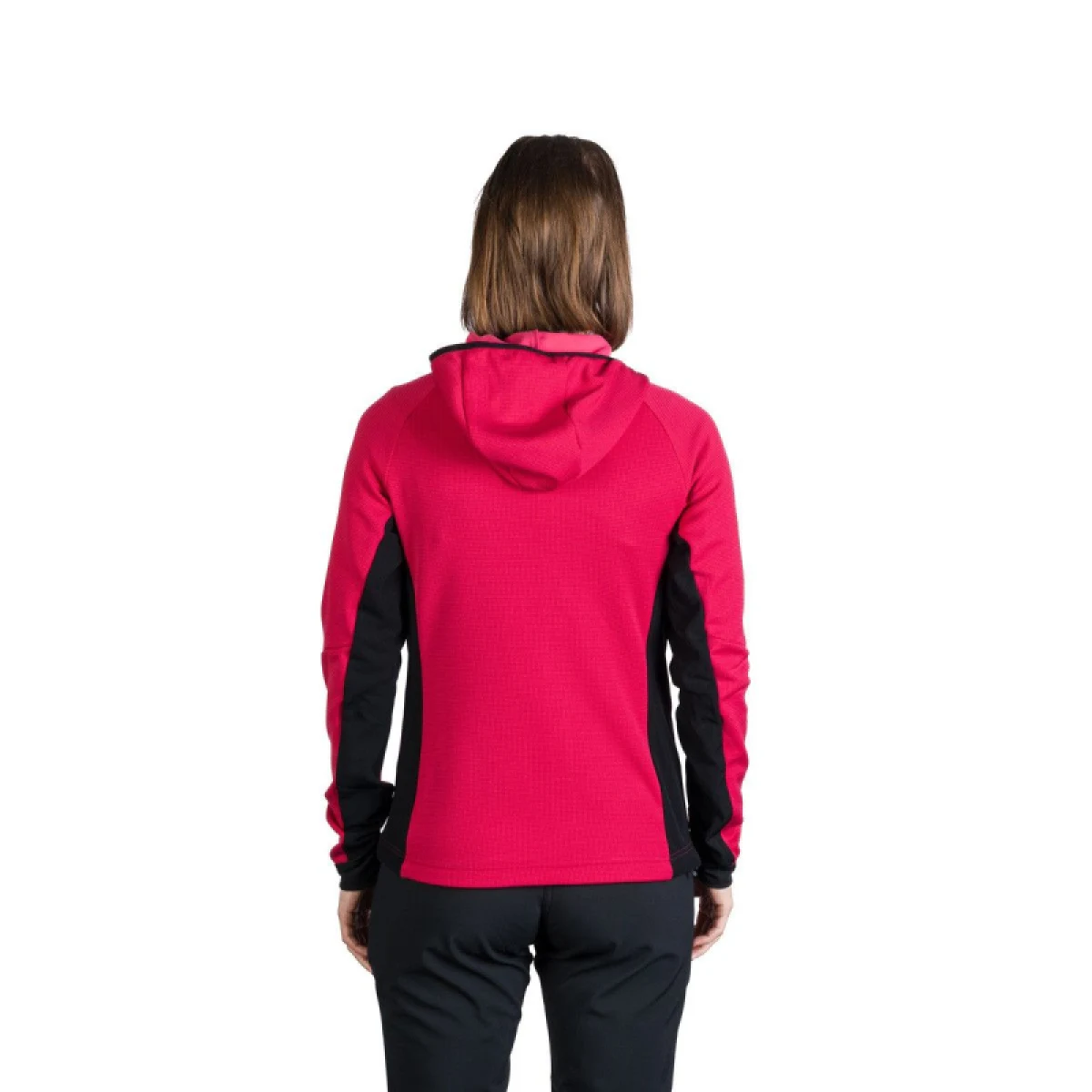 Dámska turistická mikina so zipsom NORTHFINDER DARLA-577cherryblack · záber 5