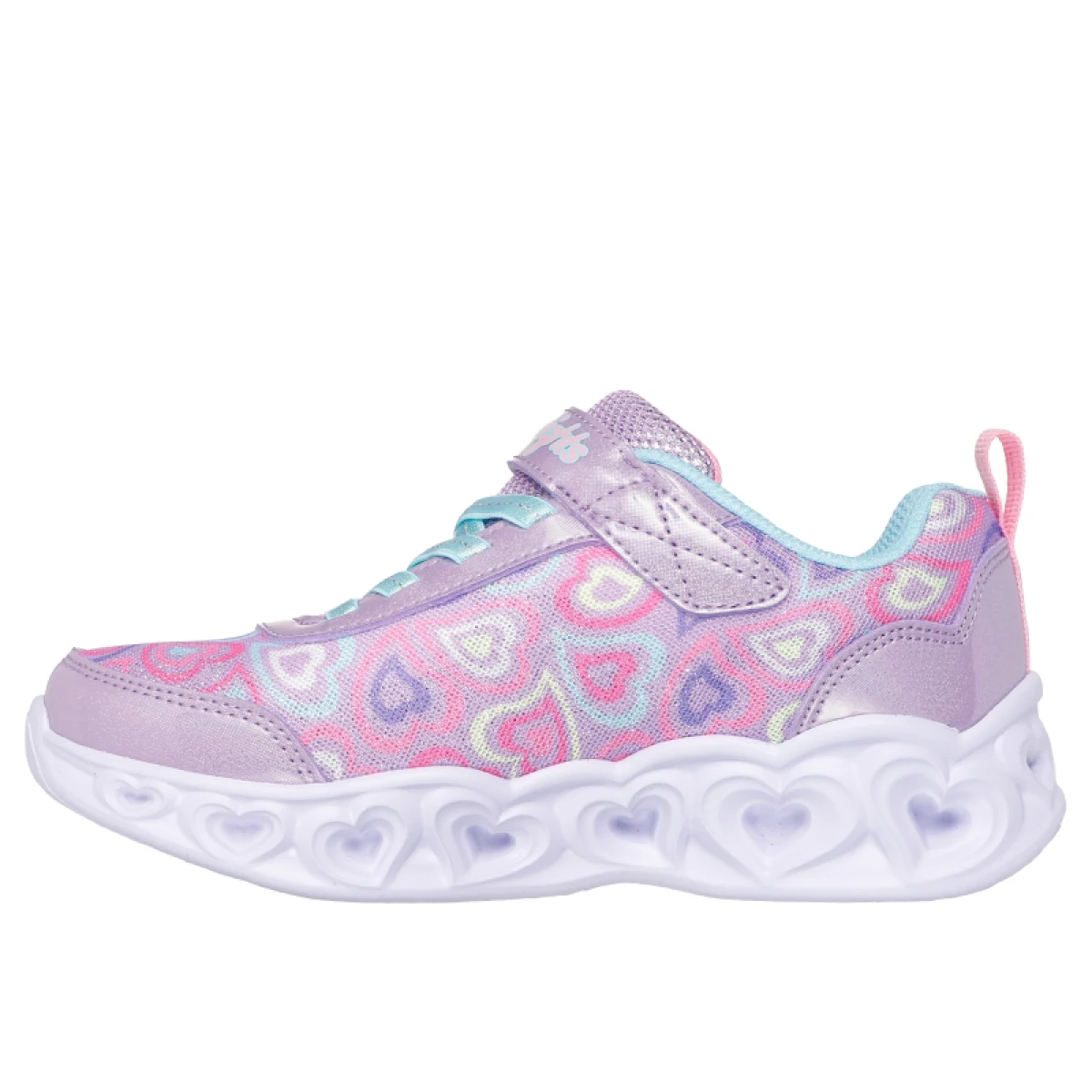 Dievčenská rekreačná obuv SKECHERS Heart Lights Boogie Love K lavender · záber 3