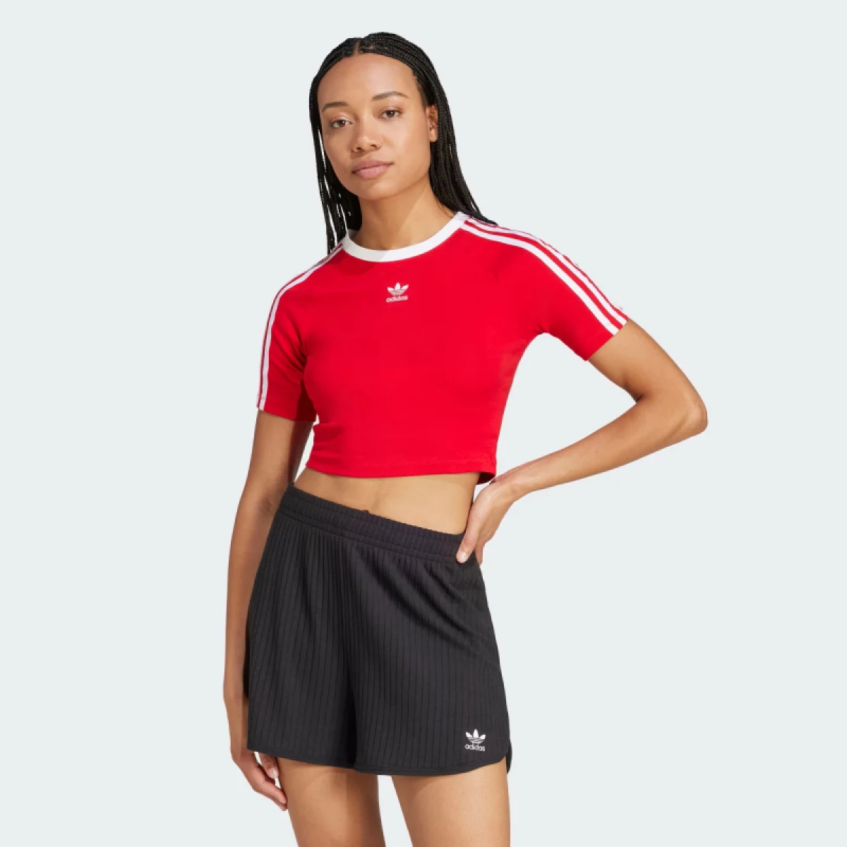 Dámske tričko s krátkym rukávom ADIDAS ORIGINALS 3 S BABY TEE BETSCA WHITE · záber 2
