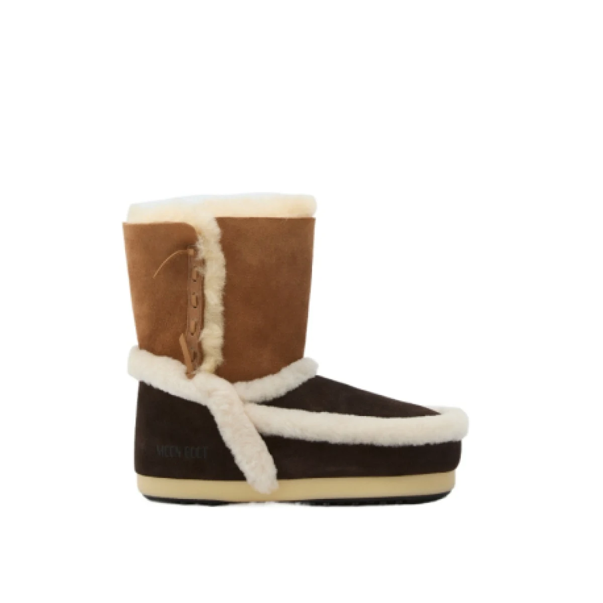 Nízke zimné topánky MOON BOOT MB EVX PATCH-MM05 DARK BROWN COGNAC · záber 1