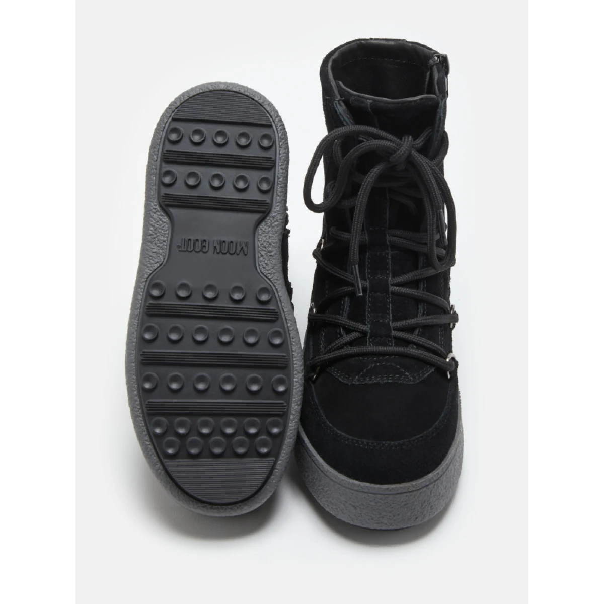 Dievčenské vysoké zimné topánky MOON BOOT JTRACK LACE SUEDE, 003 black · záber 4