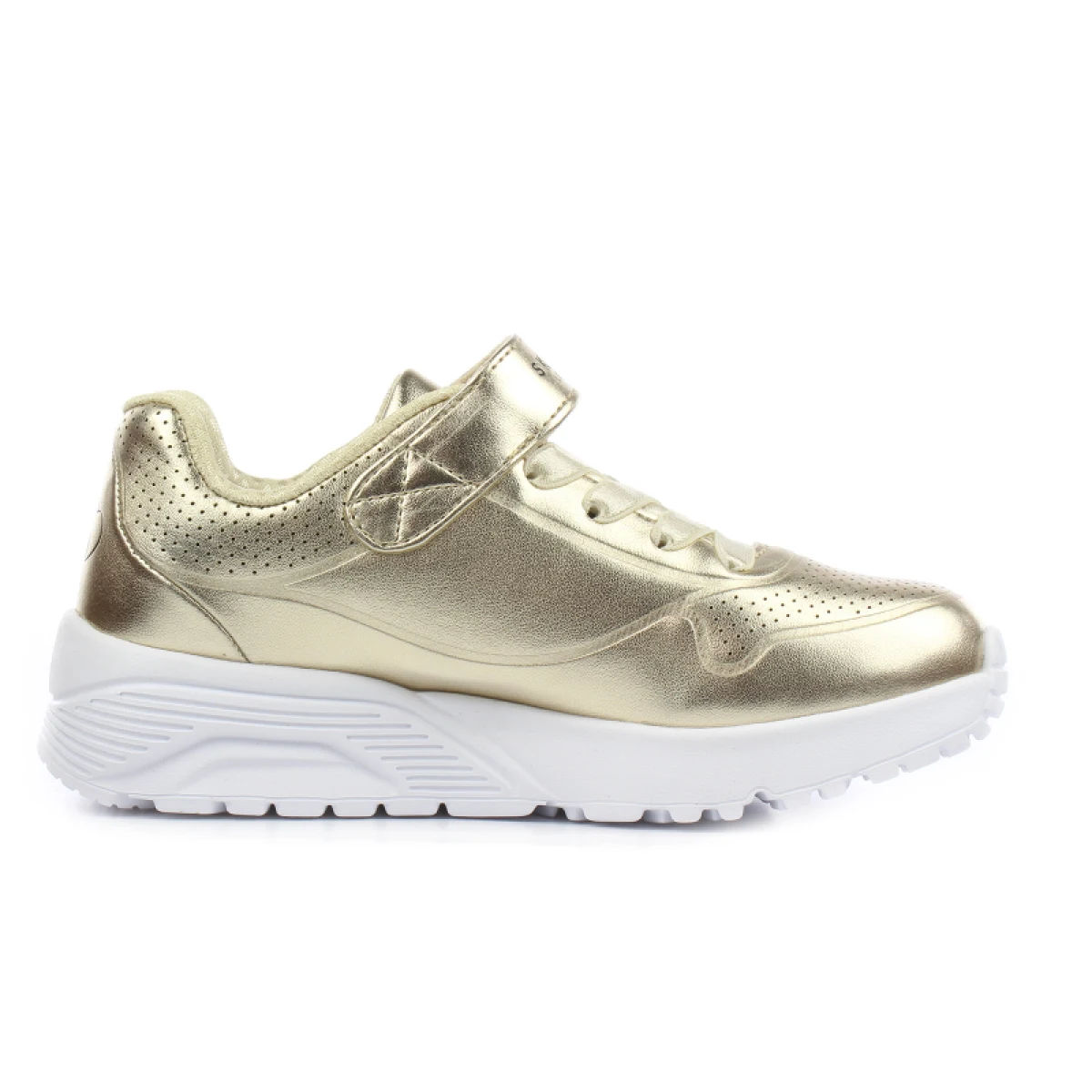 Dievčenská rekreačná obuv SKECHERS Uno Lite Chrome Steps gold · záber 2