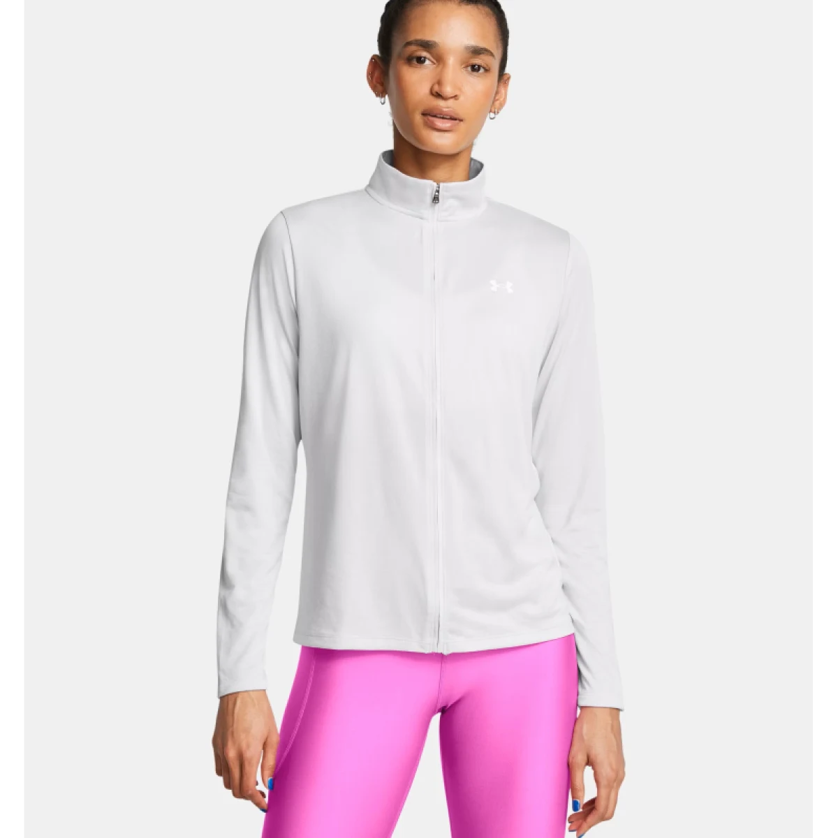 Dámska tréningová mikina so zipsom UNDER ARMOUR Tech Full Zip-GRY · záber 2