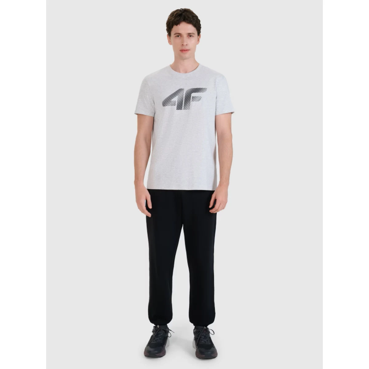 Pánske tričko s krátkym rukávom 4F TSHIRT M2257-27M-COLD LIGHT GREY MELANGE · záber 4