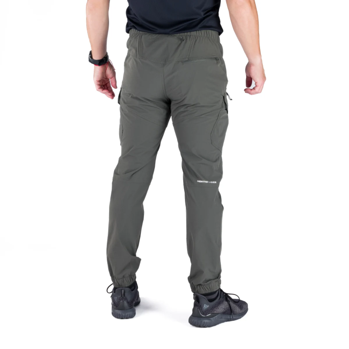 Pánske turistické nohavice NORTHFINDER GIAN-300darkgreen · záber 3
