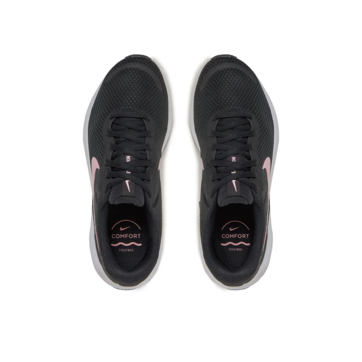 Dámska športová obuv (tréningová) NIKE Revolution 7 black white medium soft pink · záber 4