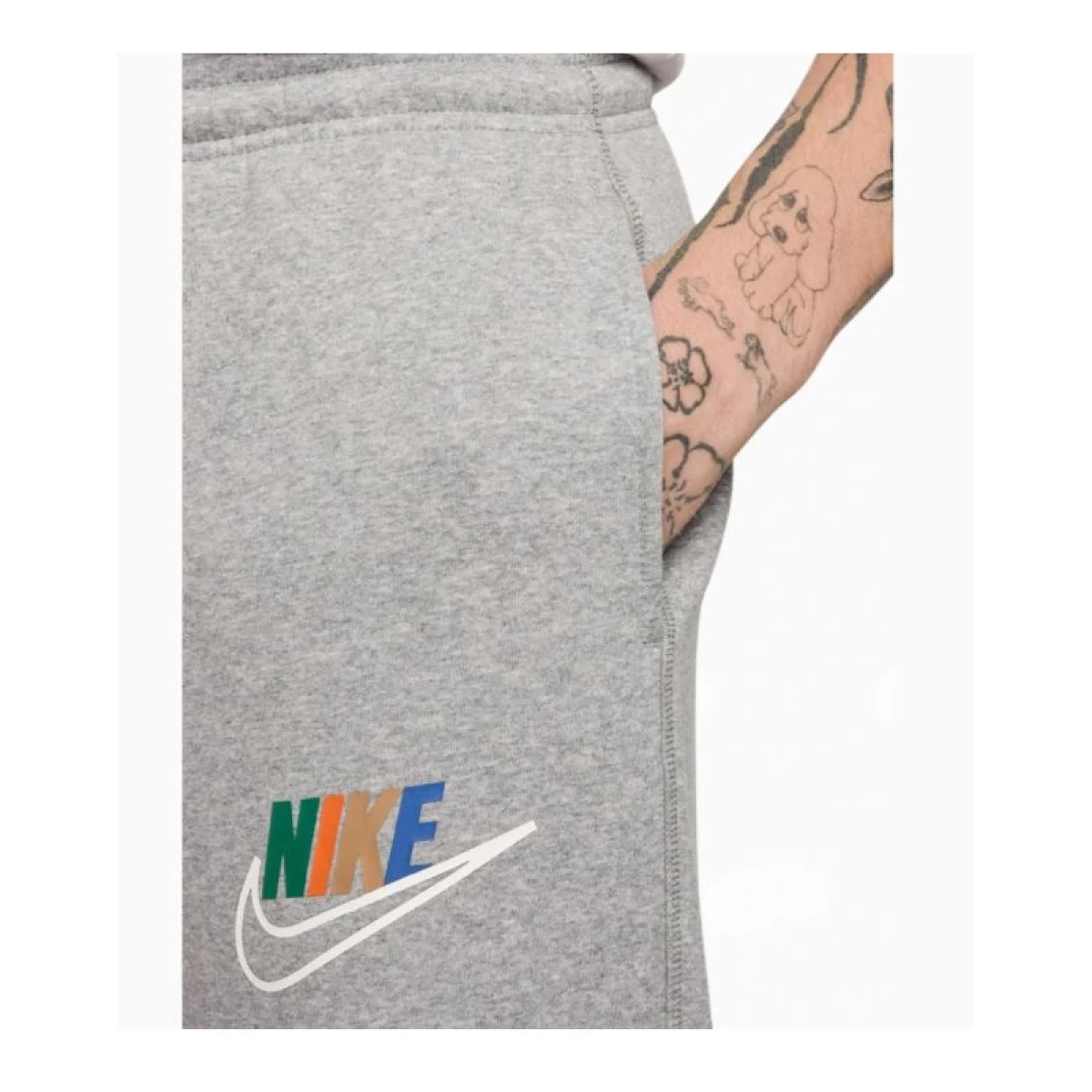 Pánske tepláky NIKE M NK CLUB BB OH PNT FTURA BLCK-063 DK GREY HEATHER SMOKE GRY · záber 4