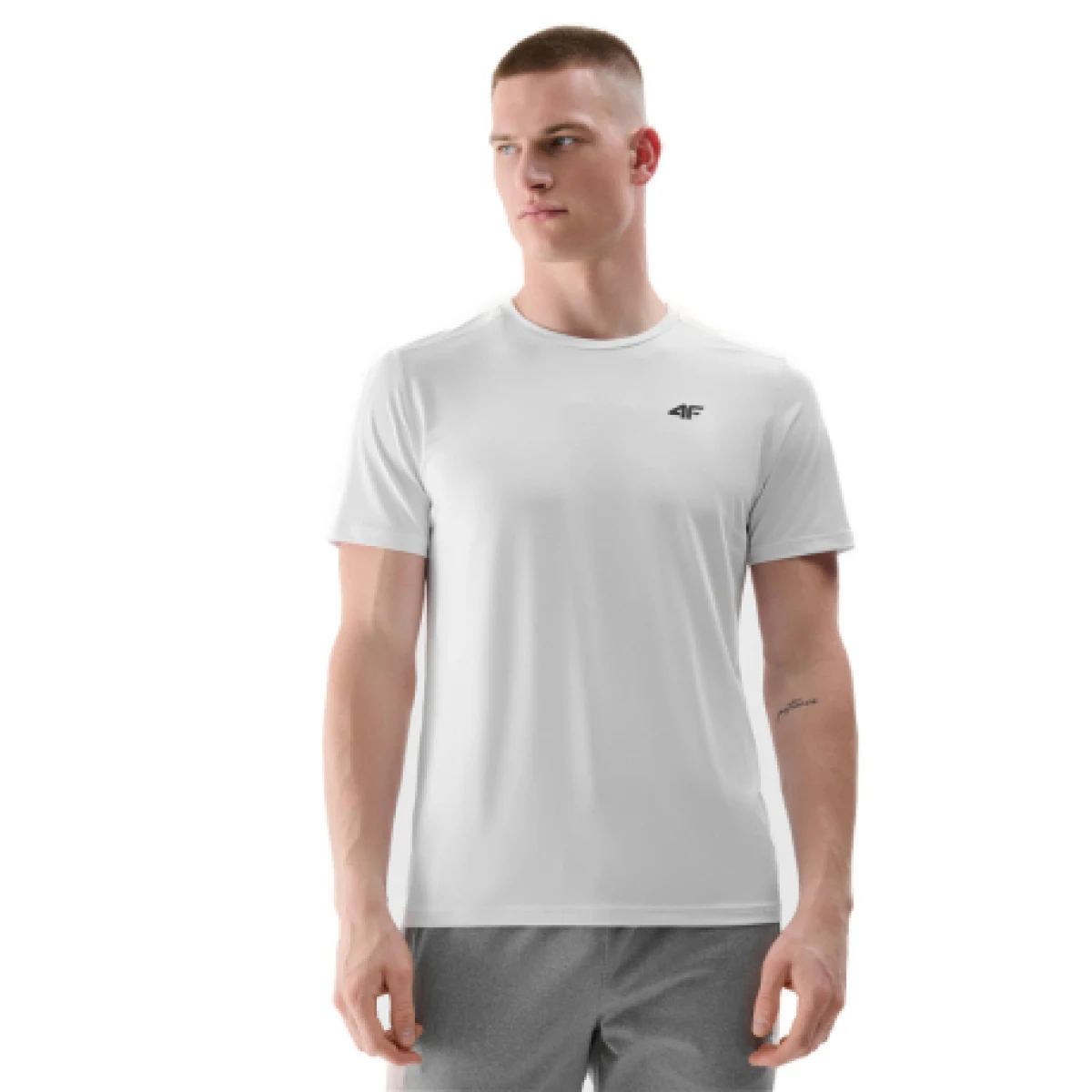 Pánske tréningové tričko s krátkym rukávom 4F TSHIRT FNK M1343-10S-WHITE · záber 1