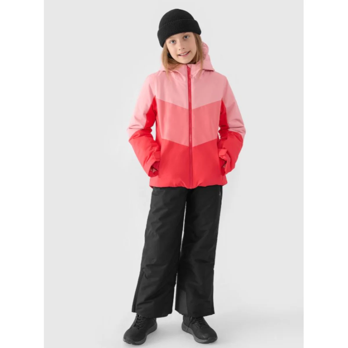 Dievčenská lyžiarska bunda 4F JUNIOR TECHNICAL JACKET-JWAW24TTJAF545-62S-RED · záber 5