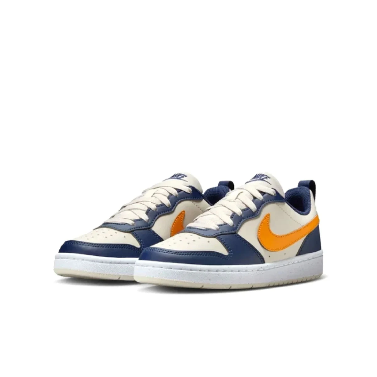 Chlapčenská rekreačná obuv NIKE Court Borough Low Recraft Jr orewood brown orange midnight navy · záber 4