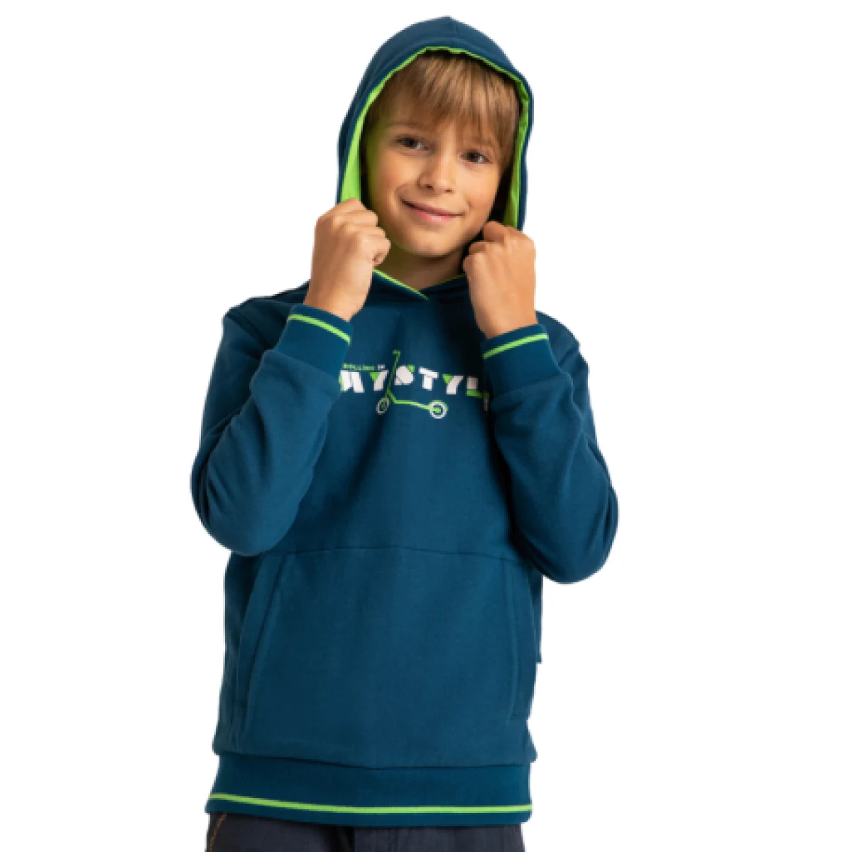 Chlapčenská mikina s kapucňou VOLCANO B-STYLE JUNIOR 613 BLUE DARK · záber 1