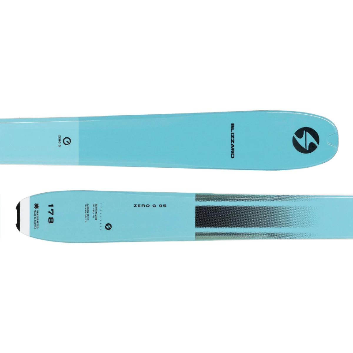 Skialp lyže (bez viazania) BLIZZARD Zero G 095, light blue, flat · záber 2