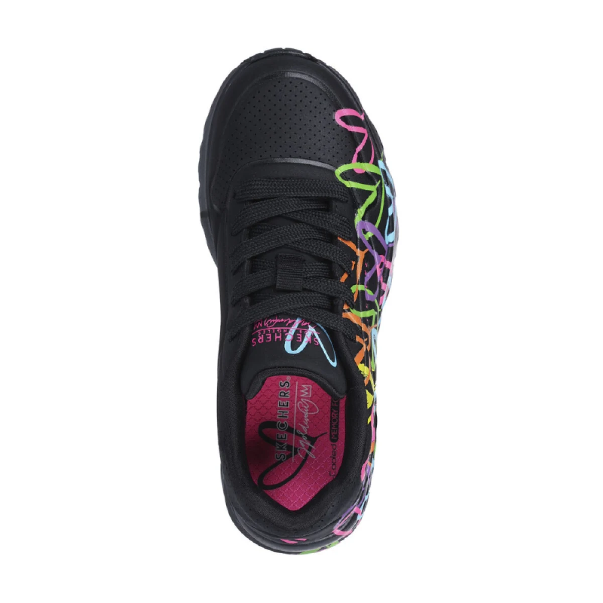 Dievčenská rekreačná obuv SKECHERS Uno Lite X JGoldCrown Lace Up K black multi · záber 4