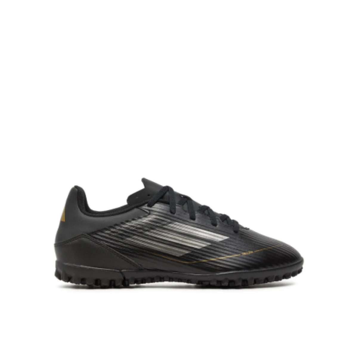 Pánske futbalové kopačky turfy ADIDAS F50 Club M TF core black iron metallic gold metallic · záber 1
