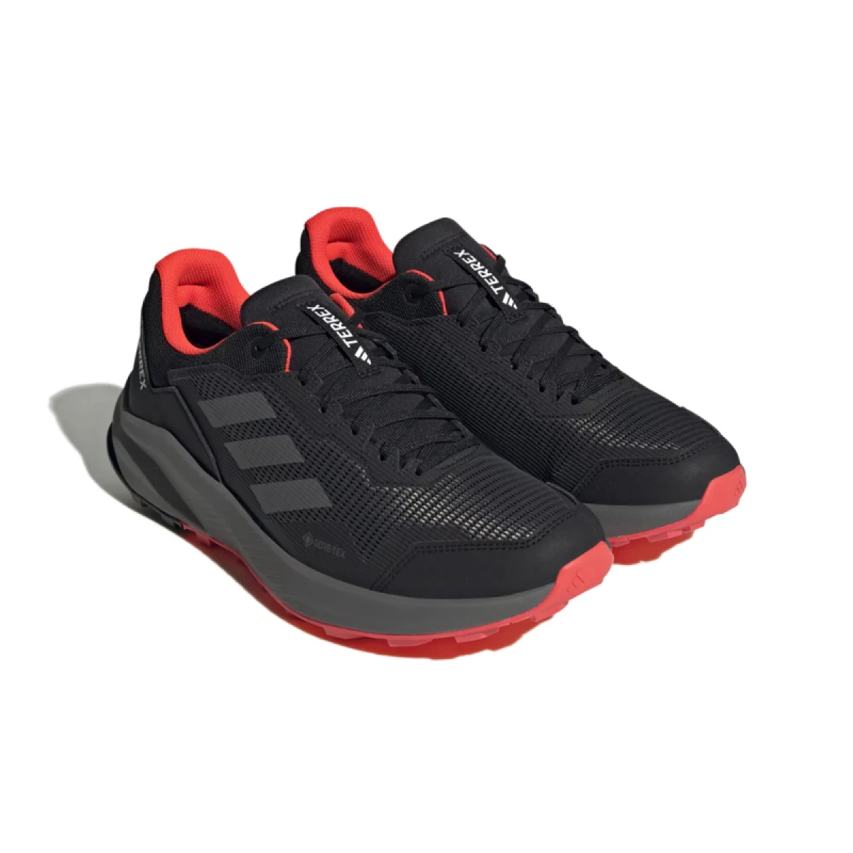Pánska bežecká trailová obuv ADIDAS Terrex Trail Rider GTX core black grey four solar red · záber 3